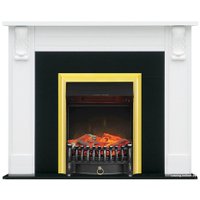 Электрокамин Smolcom Lyncoln STD-ASP Fobos FXM Brass BLT-999B-5M(BR) (бьянко белый/черный)