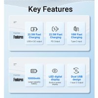 Внешний аккумулятор Awei P10K 10000mAh (черный)