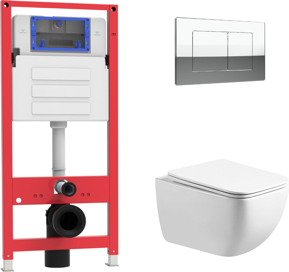 

Унитаз подвесной Oliveeka OL-MQ1216E12-CR (хром)