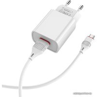 Сетевое зарядное Borofone BA20A microUSB (белый)