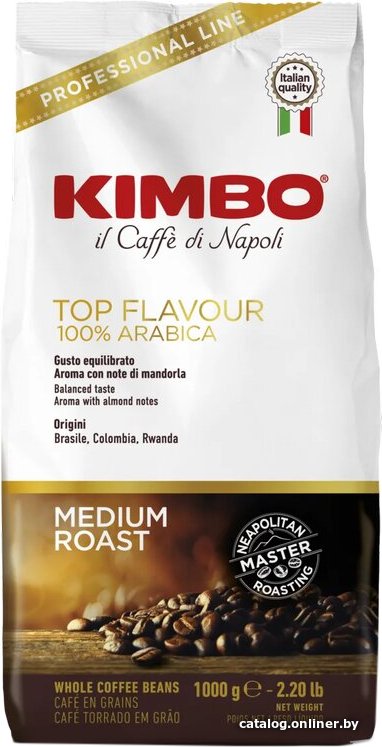 Кофе Kimbo 100% Arabica Top Flavour в зернах 1 кг