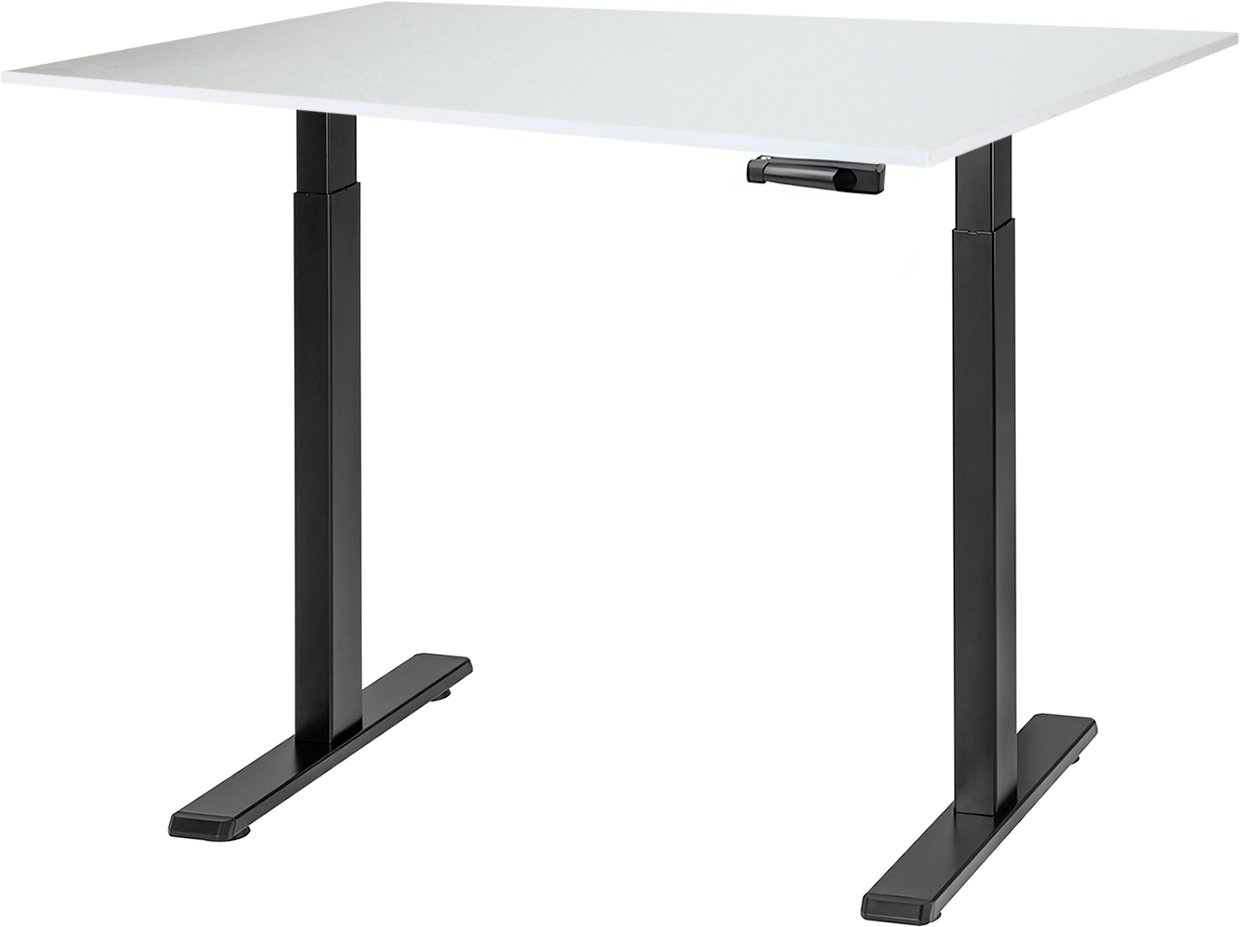 

Стол ErgoSmart Manual Desk Compact FR 1200х650х18 мм (ЛДСП альпийский белый/черный)