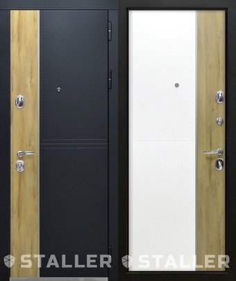 Металлическая дверь Сталлер Этна 205x96R (дуб санремо/дуб санремо)