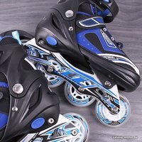 Роликовые коньки Darvish DV-S-11M (р. 35-38, черный/синий)