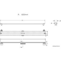 Трап/канал Berges Wasserhaus Super Slim 400 (матовый хром)