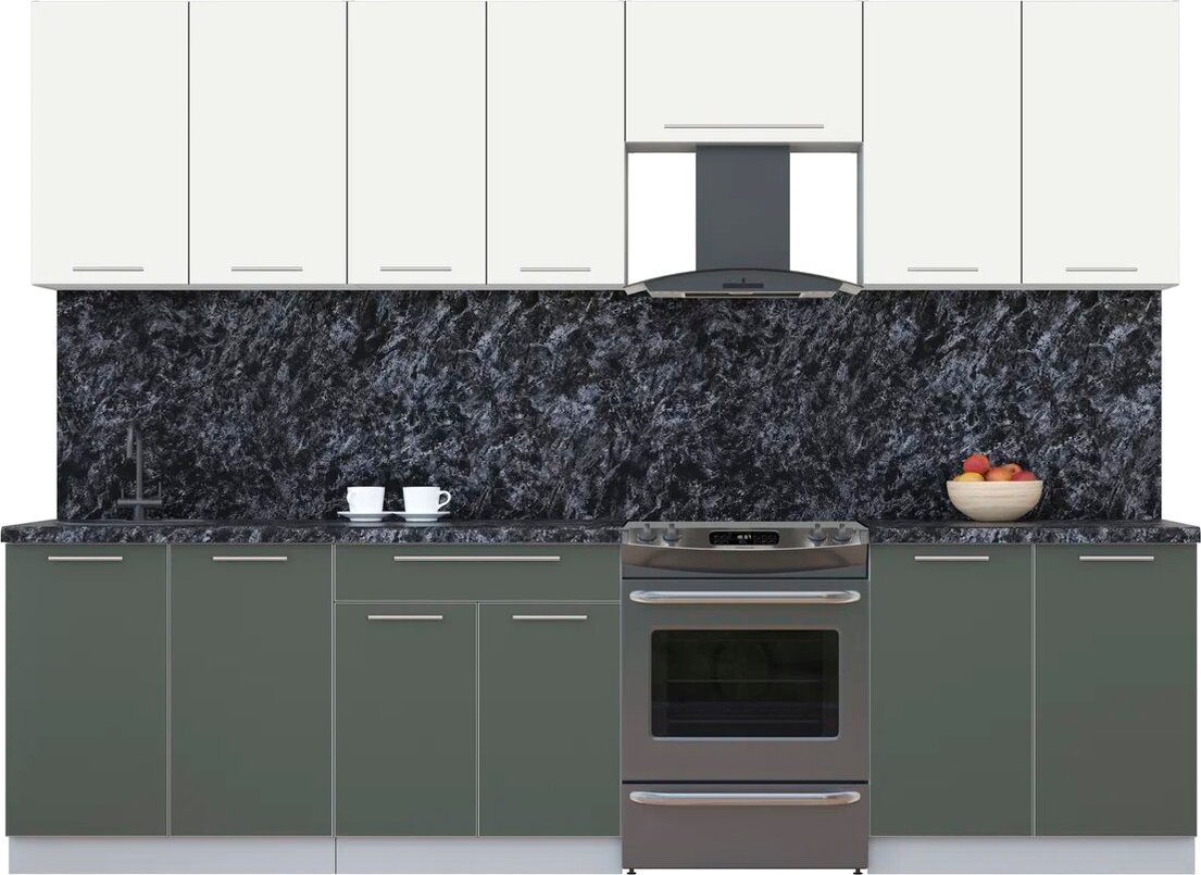 

Кухонный модуль Интерлиния Мила Пластик 2.9 А (зефирный/шторм/кастилло темный)