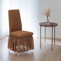 Чехол для стула Mio Tesoro Жаккард Люкс для стула 10018/1444 (с оборкой)