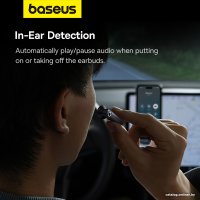 Bluetooth гарнитура Baseus C-Mic CM10 Smart Unilateral Wireless Earphone for Car (черный)