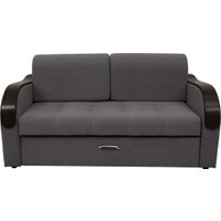 Диван Сириус Лидер-1 НПБ 185x110 (Eva 07 велюр темно-серый)