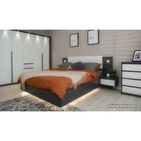 Кровать Империал Мишель 160 с ПМ (антрацит)