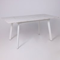 Кухонный стол Lepremo AV 1209/1 МДФ раздвижной 1200-1600x800 (Азул Оникс/белый)