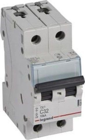 

Выключатель автоматический Legrand TX3 2P 32A С 10kA 2M 403933