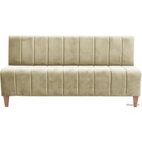 Диван Brioli Руди полоса трехместный (микровелюр, B2 бежевый)