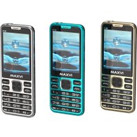 Кнопочный телефон Maxvi X10i (серебристый металлик) в Гродно