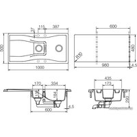 Кухонная мойка Schock Waterfall 60D (D-150) Magma [700105]