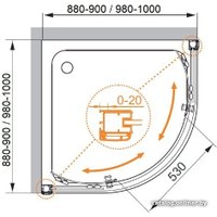 Душевой уголок Cezares Anima-W-R-2-90-C-Cr-IV