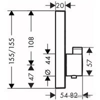 Смеситель Hansgrohe ShowerSelect Glass 15763340 (матовый черный)