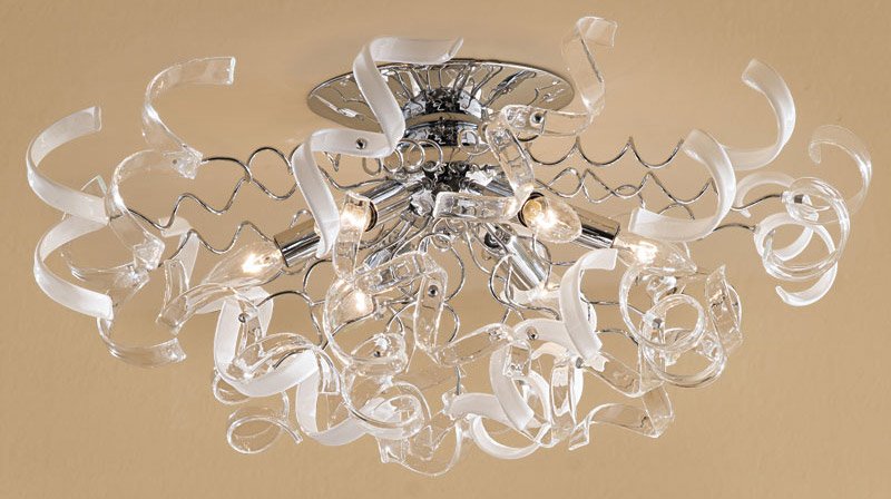 

Припотолочная люстра Citilux Рандом (хром/белый/прозрачный) [CL222161]