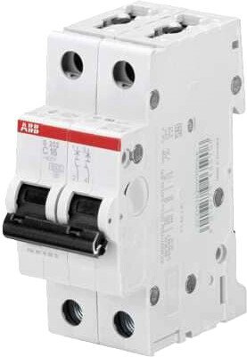 

Выключатель автоматический ABB S 202 2P С 6А 6кА 2M 2CDS252001R0064