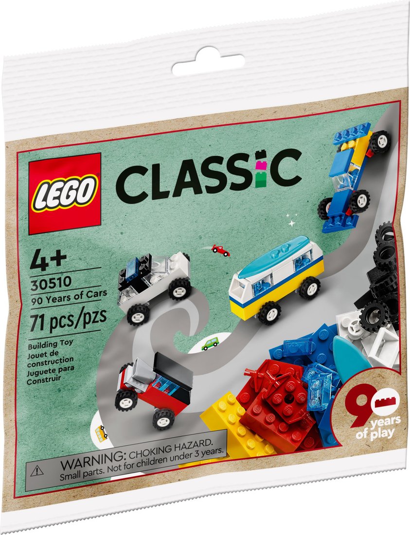 

Конструктор LEGO Classic 30510 Девяностолетие автомобилей