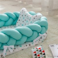 Матрас-кокон Farfello Косы L5 (голубой)