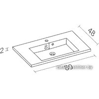 Умывальник Riho Broni 80x48 (F7BR1080481113)