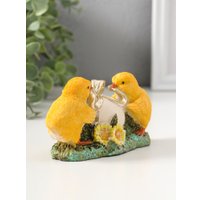 Статуэтка Sima-Land Цыплята завязывают подарочный бант на яичке 10927835