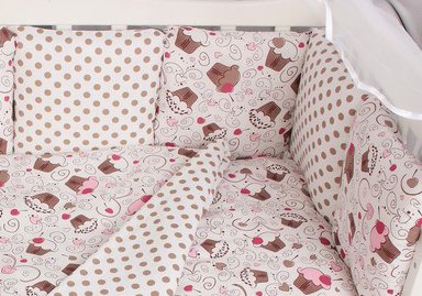 

Постельное белье Amarobaby Premium Десерт (19 предметов, розовый)