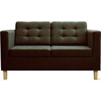 Диван Brioli Дилли клетка Д двухместный (рогожка, J5 коричневый/светлые н.)