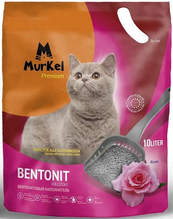 Наполнитель для туалета MurKel Бентонит 10л (роза)