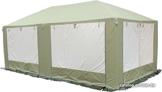 Тент-шатер Митек Пикник 5x2.5 м (хаки/бежевый)
