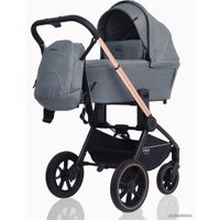 Универсальная коляска Rant MOWbaby Zoom PU (2 в 1, gold grey)