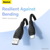 Кабель Baseus Pudding Series Fast Charging Cable 2.4A USB Type-A - Lightning (1.2 м, черный)