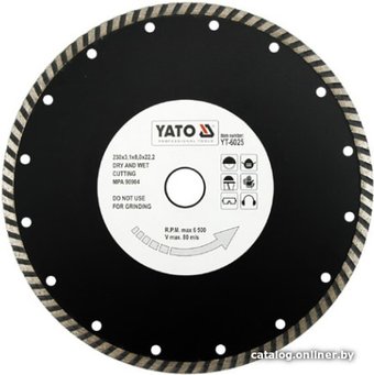 Отрезной диск алмазный  Yato YT-6025