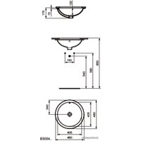 Умывальник Ideal Standard Connect E505401 48x48