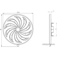 Вентиляционная решетка airRoxy круглая с регулированием 02-325