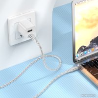 Кабель Hoco X98 USB Type-C - USB Type-C (1 м, серебристый)