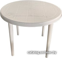 Садовый стол БИМАпласт круглый (белый)
