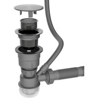 Кухонная мойка Roxen Simple 560220-60B-GR графит/текстурная PVD покрытие (с коландером и дозатором)