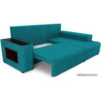 Угловой диван Мебель-АРС Мадрид правый (бархат сине-зеленый Star Velvet 43 Black Green)