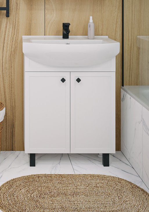 

Runo Тумба под умывальник Римини 65 (напольная, белый)