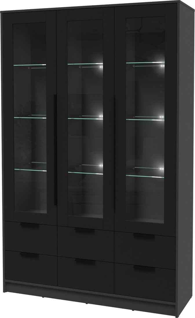 

Шкаф-витрина Интерлиния Концепт КТ-ШВ3 с подсветкой (черный/антрацит)