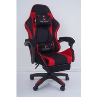Игровое (геймерское) кресло Calviano 1584 (велюр, черный/красный)
