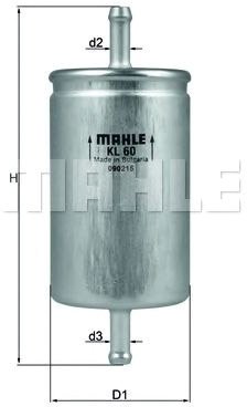 

Топливный фильтр Mahle Knecht KL60