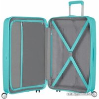 Чемодан-спиннер American Tourister SoundBox Poolside Blue 77 см