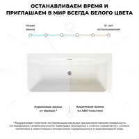 Ванна Wellsee Bromance 170x78 23160301R (пристенная ванна (правая) белый глянец, экран, ножки, сифон-автомат хром)