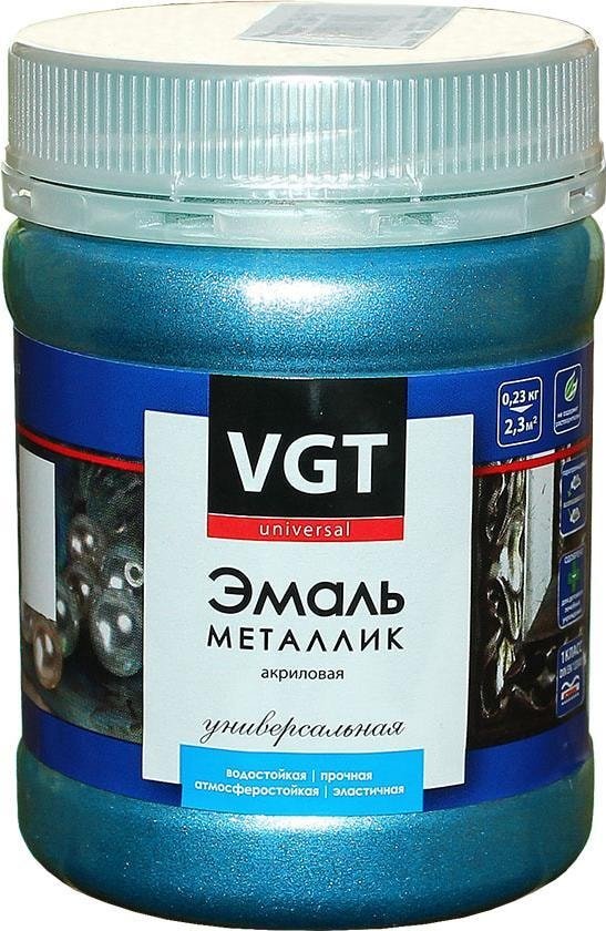 

Эмаль VGT Универсальная Металлик ВД-АК-1179 230 г (аквамарин)