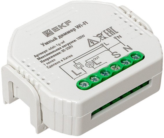 

Реле EKF Wi-Fi Connect 1 канал SDSH-1G-WF