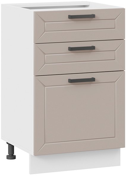 

Шкаф напольный Трия Лорас 1Н5Я3 (белый/холст латте)