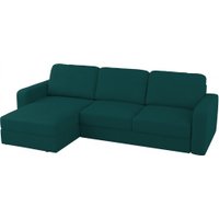 Угловой диван Mio Tesoro Aurora левый (Velutto 20 бирюзовый)